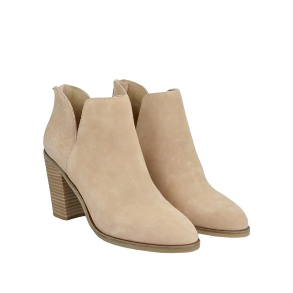 Dolce Vita DV8 Suede Leather Shai Ankle Boot Bootie Light Pink Tan Size 9.5 NWT - Picture 1 of 16